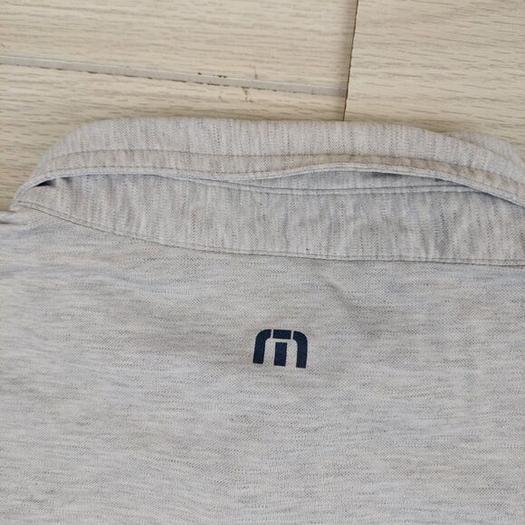 Travis Mathew Polo Shirt Mens XL Gray Color Block Casual Golf Preppy Activewear - Picture 4 of 8